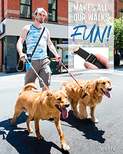 lesotc Upgraded Dog Water Bottle Foldable,Portable Dog Water Dispenser,Leak Proof Pet Water Bottle for Dogs,Dog Travel Water Bottle for Outdoor Walking,Hiking,Travel,BPA Free,Lightweight