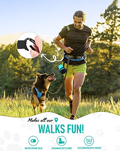 lesotc Upgraded Dog Water Bottle Foldable,Portable Dog Water Dispenser,Leak Proof Pet Water Bottle for Dogs,Dog Travel Water Bottle for Outdoor Walking,Hiking,Travel,BPA Free,Lightweight