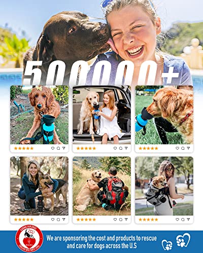 lesotc Upgraded Dog Water Bottle Foldable,Portable Dog Water Dispenser,Leak Proof Pet Water Bottle for Dogs,Dog Travel Water Bottle for Outdoor Walking,Hiking,Travel,BPA Free,Lightweight