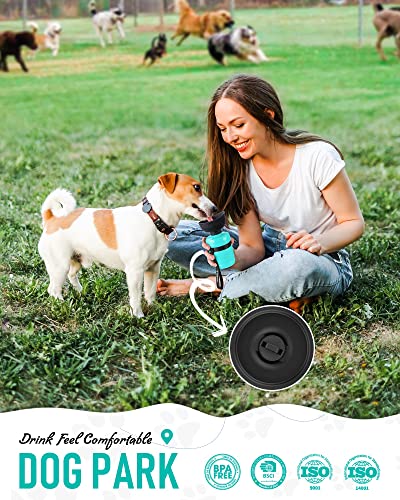 lesotc Upgraded Dog Water Bottle Foldable,Portable Dog Water Dispenser,Leak Proof Pet Water Bottle for Dogs,Dog Travel Water Bottle for Outdoor Walking,Hiking,Travel,BPA Free,Lightweight