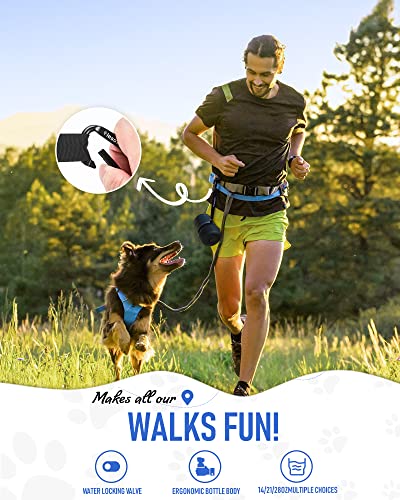 lesotc Upgraded Dog Water Bottle Foldable,Portable Dog Water Dispenser,Leak Proof Pet Water Bottle for Dogs,Dog Travel Water Bottle for Outdoor Walking,Hiking,Travel,BPA Free,Lightweight