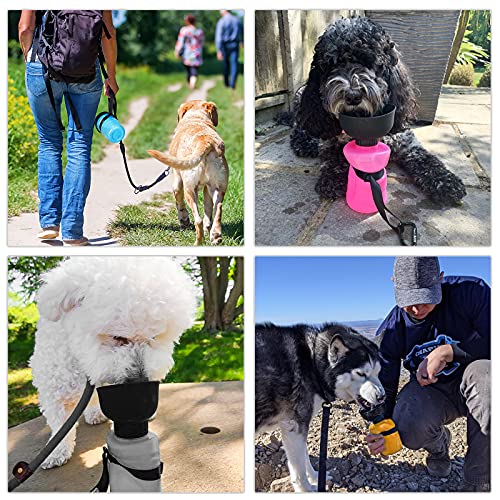 lesotc Upgraded Dog Water Bottle Foldable,Portable Dog Water Dispenser,Leak Proof Pet Water Bottle for Dogs,Dog Travel Water Bottle for Outdoor Walking,Hiking,Travel,BPA Free,Lightweight