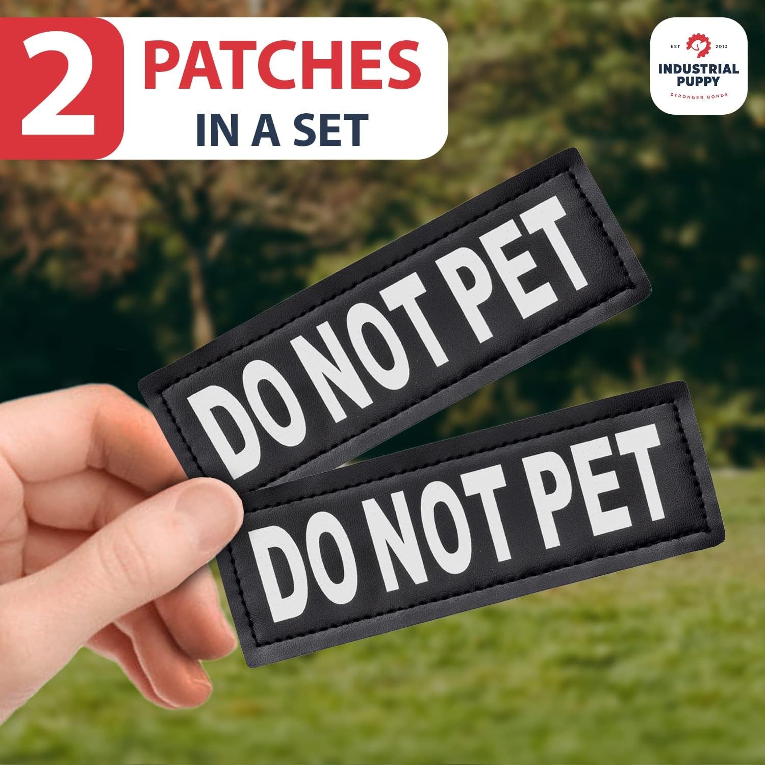 Do Not Pet Patch - Attachable Patches with Hook Backing for Do Not Pet Dog Vest Harness or Collar - Service Dog, Emotional Support, Service Dog in Training, and Therapy Dog Patches