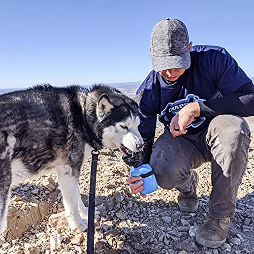 lesotc Upgraded Dog Water Bottle Foldable,Portable Dog Water Dispenser,Leak Proof Pet Water Bottle for Dogs,Dog Travel Water Bottle for Outdoor Walking,Hiking,Travel,BPA Free,Lightweight
