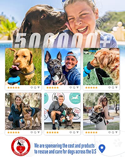 lesotc Upgraded Dog Water Bottle Foldable,Portable Dog Water Dispenser,Leak Proof Pet Water Bottle for Dogs,Dog Travel Water Bottle for Outdoor Walking,Hiking,Travel,BPA Free,Lightweight