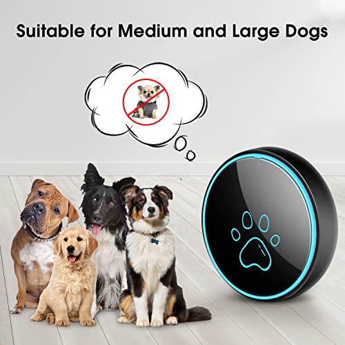 Comsmart Smart Wireless Dog Door Bell, Doggie Doorbell for Pet Potty Training Communication Go Outside Press Button with 38 Melodies 4 Volume Levels LED Flash (1 Receiver & 1 Transmitter)