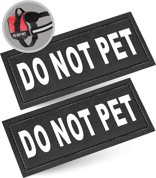 Do Not Pet Patch - Attachable Patches with Hook Backing for Do Not Pet Dog Vest Harness or Collar - Service Dog, Emotional Support, Service Dog in Training, and Therapy Dog Patches
